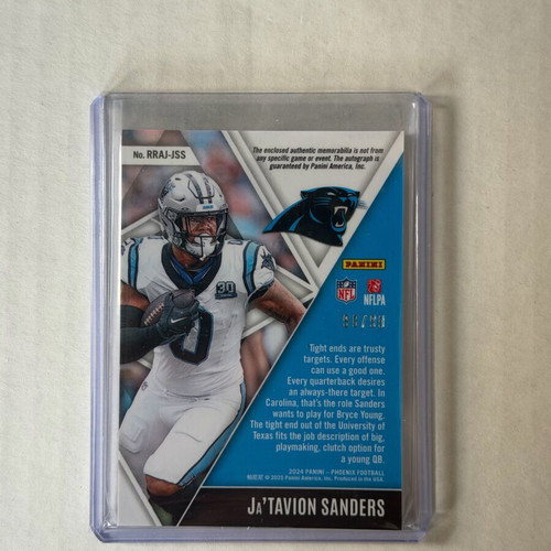 2024 Panini Phoenix Rising Rookie Auto Ja'Tavion Sanders RPA card new