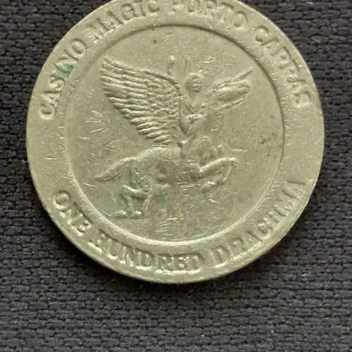 Casino Magic Porto Carras coin used, 100 drachma, Halkidiki