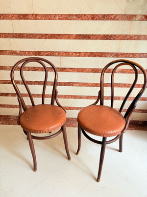 Καρέκλες vintage τύπου Thonet μεταχειρισμένες, 2 τεμάχια, ξύλο μασίφ