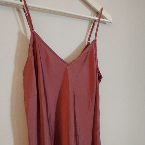 Reserved women's satin dress NL new, dark salmon color, size L