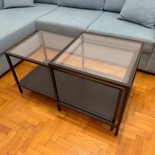IKEA VITTSJÖ nesting tables set of 2 like new
