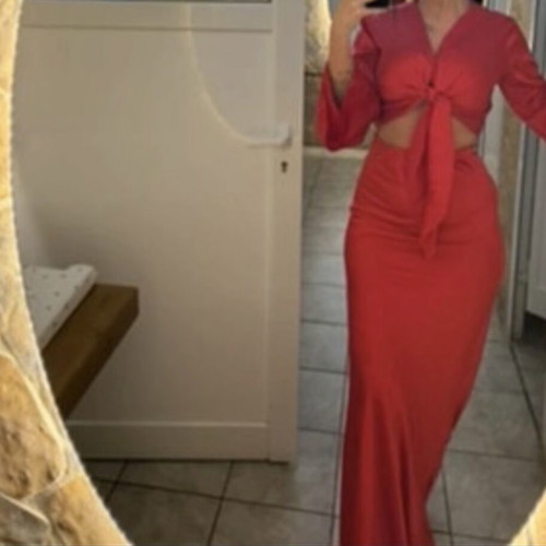Red skirt and top set
