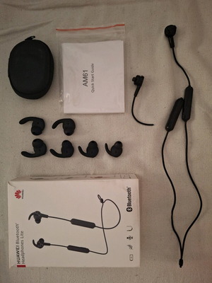 Huawei Bluetooth слушалки Lite AM61 използвани, счупени, с аксесоари