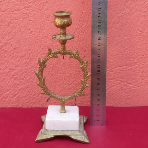 Brass candlestick used