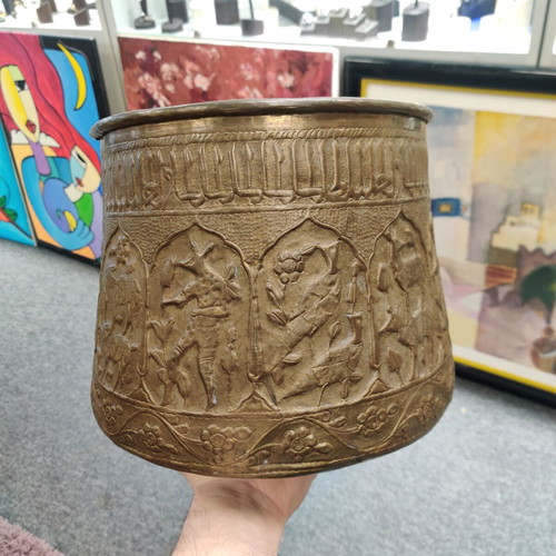 Antique copper planter used
