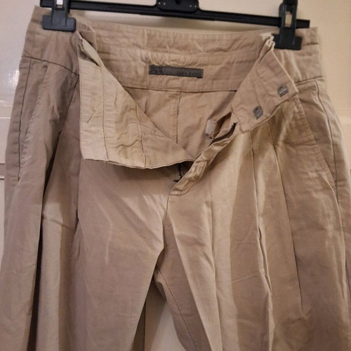 Zara fabric pants used, beige, high-waisted, size M