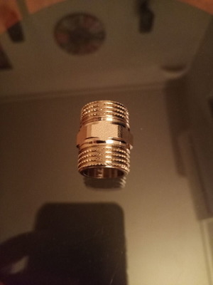 Hexagonal nipple 1/2 chrome new