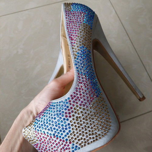 London high heels used, multicolor, size 37