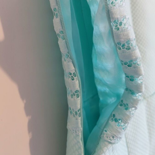 Dress size S turquoise like new with side zipper and lining