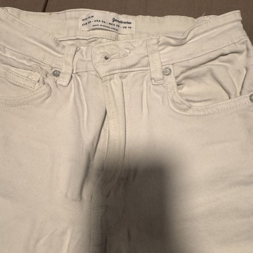 Arena white elastic mom fit jeans size M used