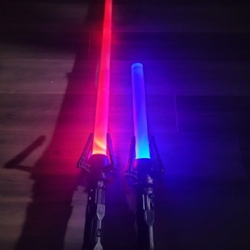 Star Wars lightsaber pair with LED lighting like new
