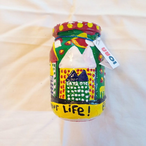 Magic Village Ioanart Handmade Glass Vase New