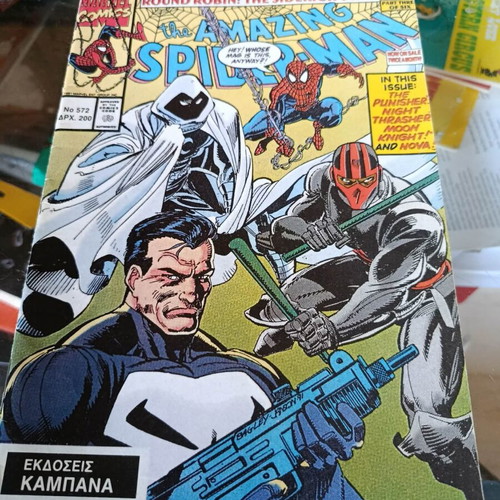 Marvel comic collection used, including Spider-Man, Captain America, X-Men