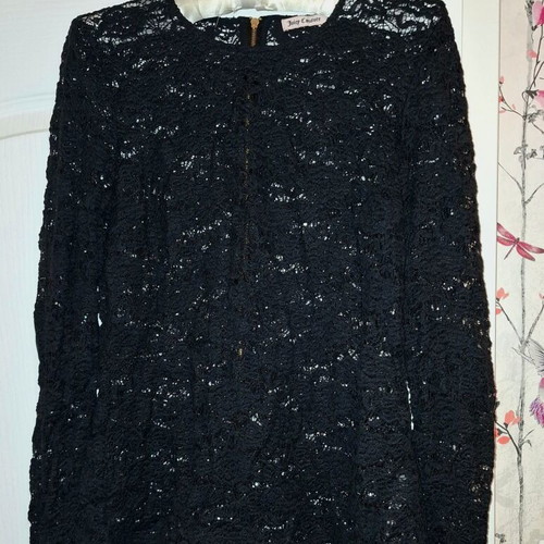 Juicy Couture lace blouse new, black, size M