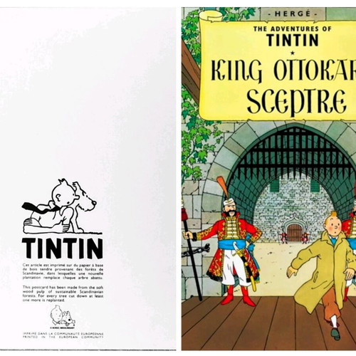 King Ottokar's Sceptre Tintin postcard like new