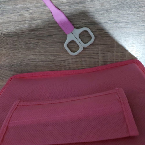 Children's storage cases used, baby fabric set with Chicco scissors gift
