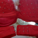 Christmas bra used with feathers red 80B/C