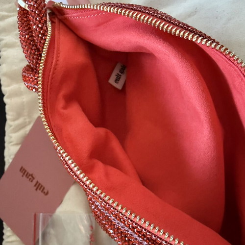 Cult Gaia Hera Nano shoulder bag new, red with crystals