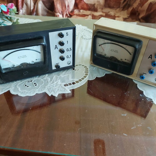 Ammeters from the socialist era used, pack of two