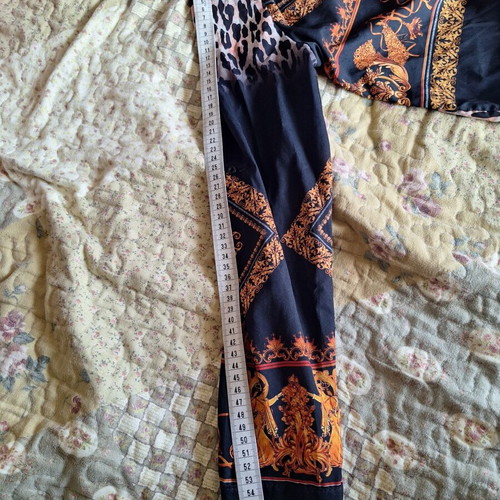 Jennyfer shirt bodysuit medium black with gold and leopard print like new