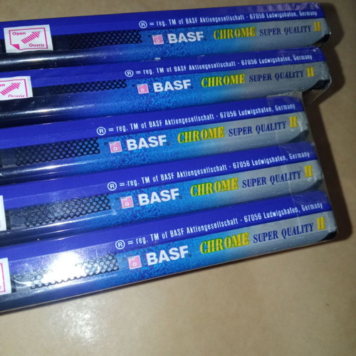 BASF Chrome Super Quality II 90 audio cassette pack of 5