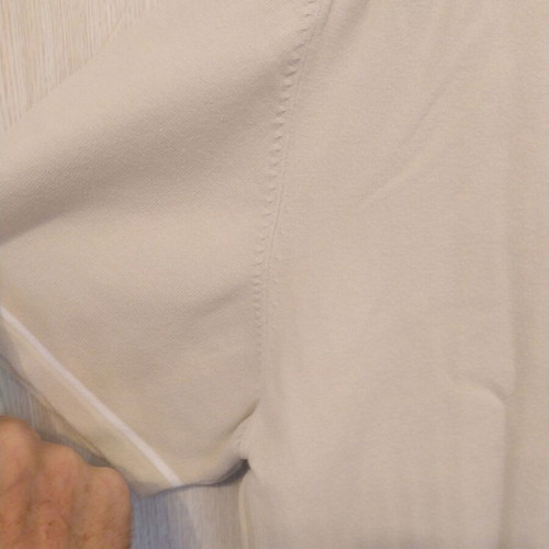 Celio Polo T-shirt XL like new, cream and white, cotton