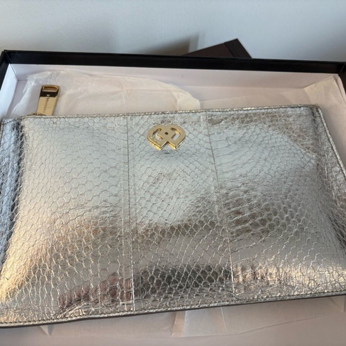 Dsquared2 silver clutch bag like new