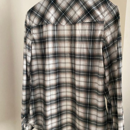Black and white plaid shirt Passport M like new, western style