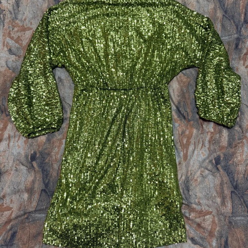 Ow Two dress size L like new, multicolor green