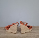 Kanna genuine suede women's wedge platform sandals size 38, like new