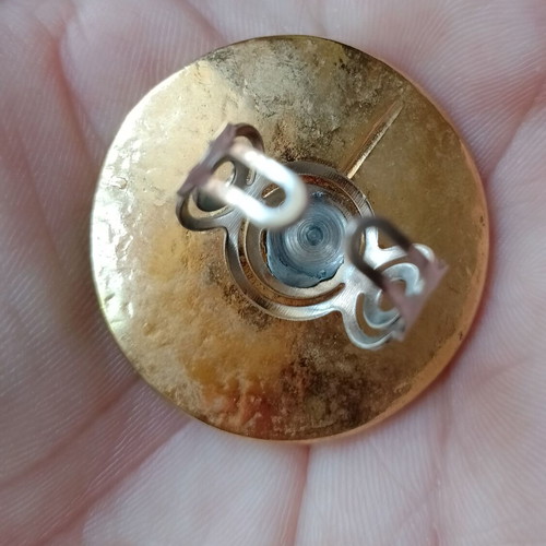 Statement two-tone adjustable ring like new, gold and silver