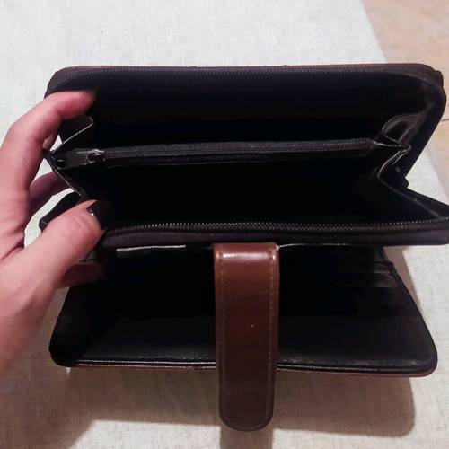 Leather cases for agenda and diary used, set of 2 pieces