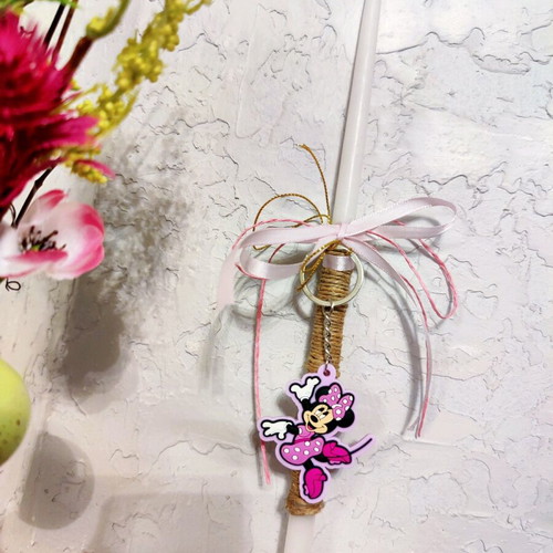 Minnie Mouse Candle 37cm new with keychain