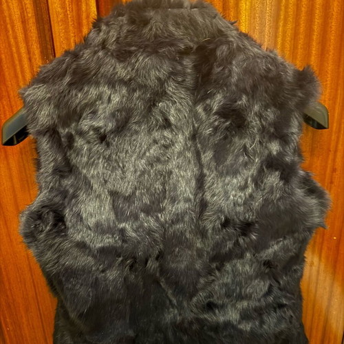 Γιλέκο σκούρο μπλε από γνήσια γούνα size small σαν καινούργιο
