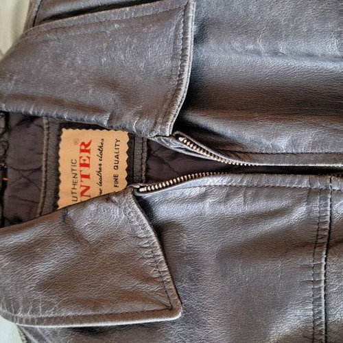 Hunter leather jacket used, black, size Large