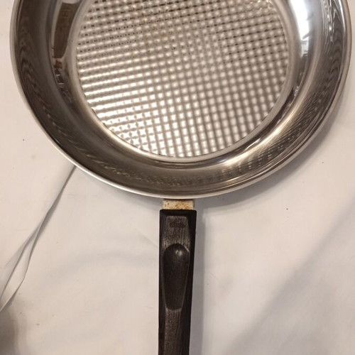 Vintage Stainless Steel Frying Pan 23cm with AMC Visiotherm Lid like new