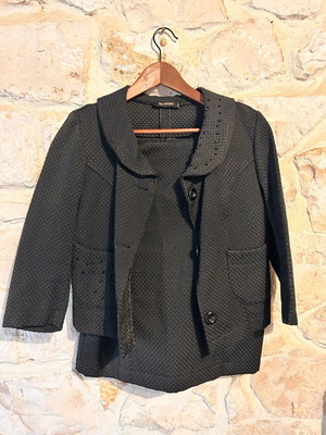 Eleanora Amadei Black Skirt Suit Size L like new