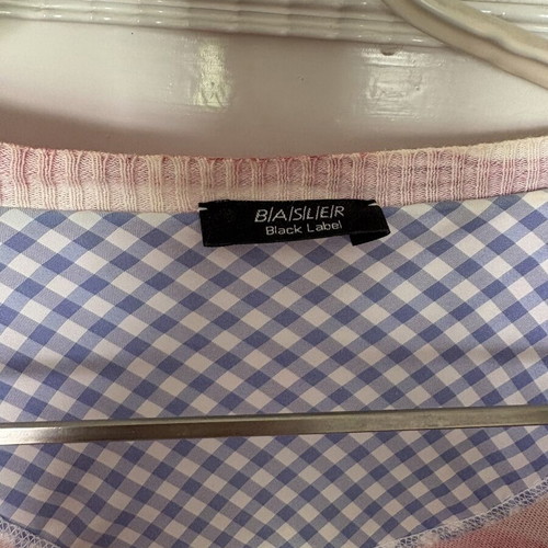 Basler cardigan sweater size 46 like new, white and pink