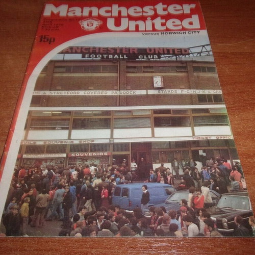 Manchester United vs Norwich 1979 Match Programme