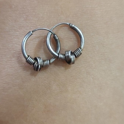 Silver Hoop Earrings vintage, new