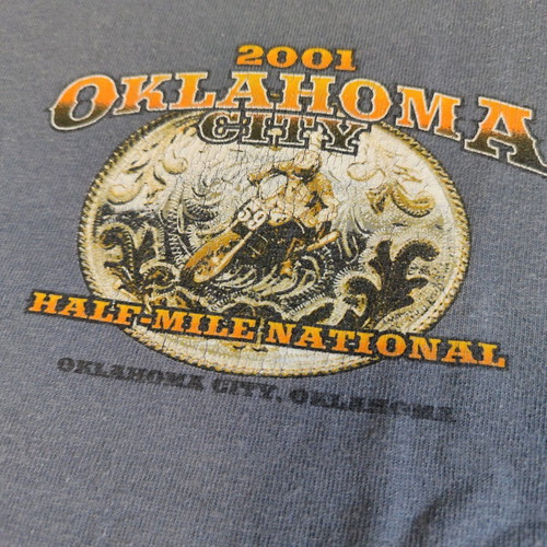 T-shirt Oklahoma City Half Mile Flat Track Anvil L used, gray
