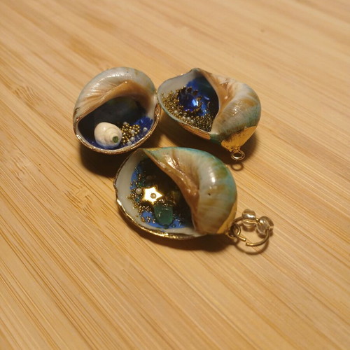 Handmade Shells for Jewelry Making, Pack of 3, New