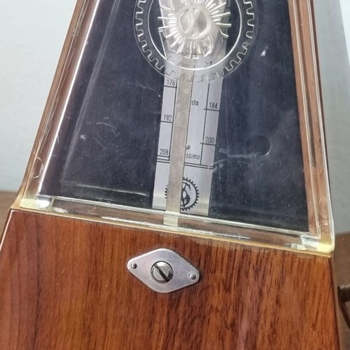 Teak pyramid metronome 1970s used, made in East Germany