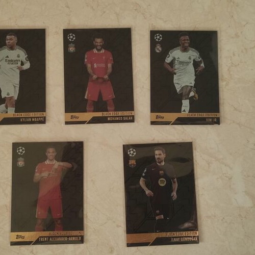 Match Attax 2025 Black Edge Edition cards like new, set of 5