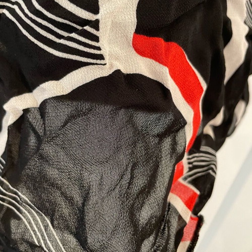 SANTI RQ vintage skirt used, knee length, abstract print, EU 52