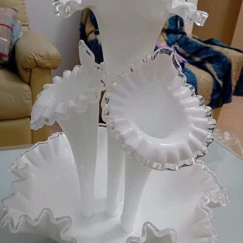 Glass vase used, vintage piece 1960-1970