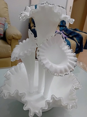 Glass vase used, vintage piece 1960-1970