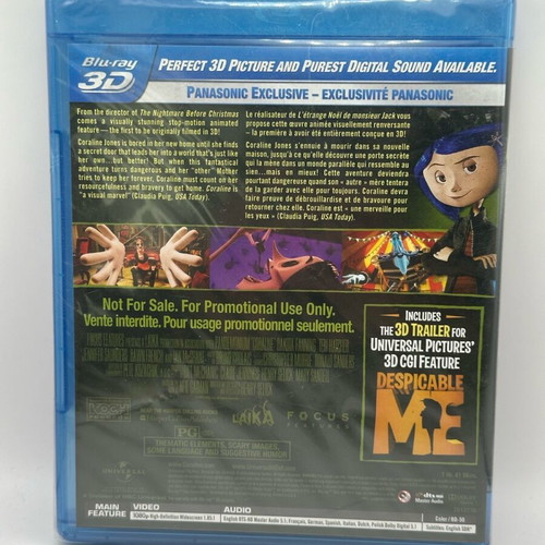 Coraline 3D Blu-ray new, fantasy animated