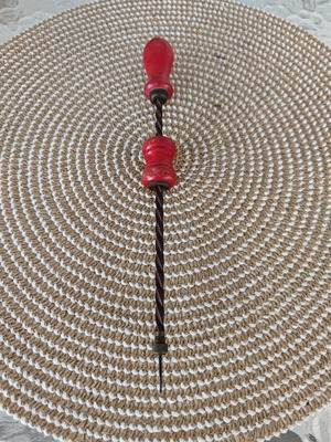 Archimedes Hand Drill used with Wooden Handles and Metal Mechanism