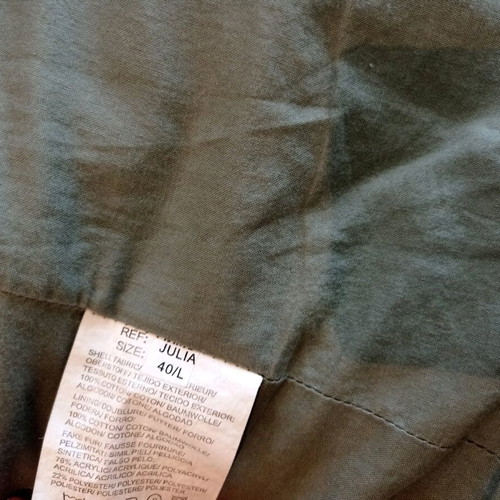 Military jacket Zuiki like new, size large, green